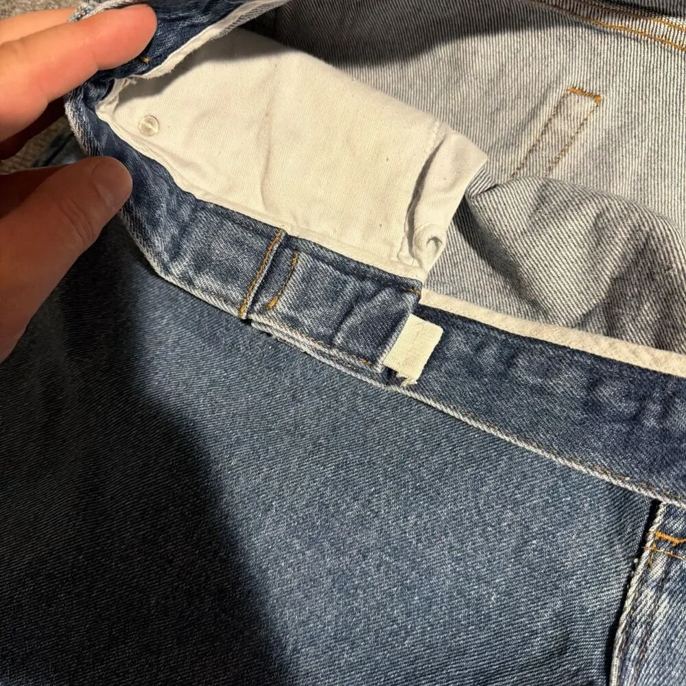 Vintage L.L. Bean Denim Jeans Mens Size 46x29 Blue Straight Cotton Made Mexico